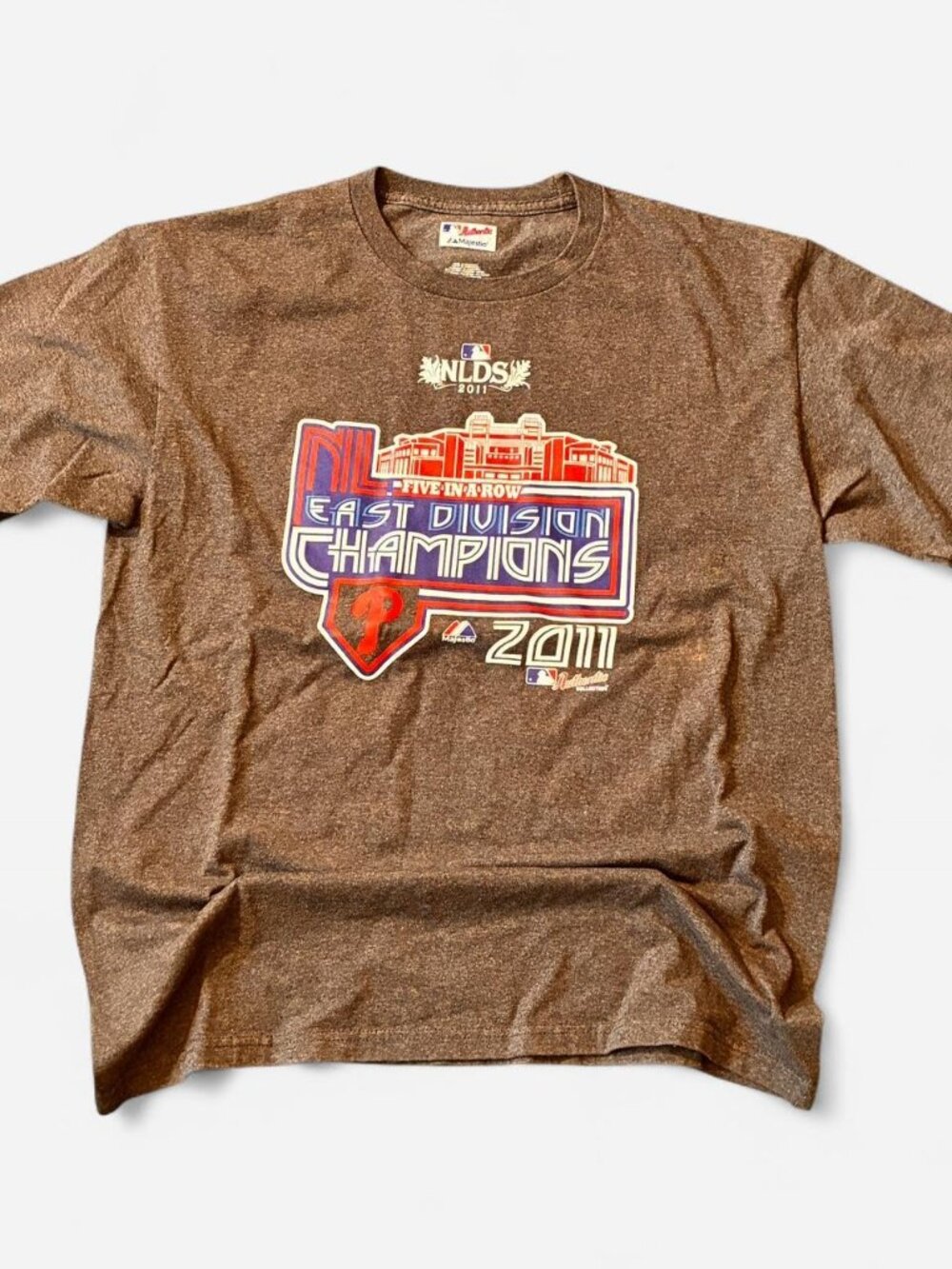 Philadelphia Phillies 2011 NLDS Division Champs Majestic Athletic T-shirt